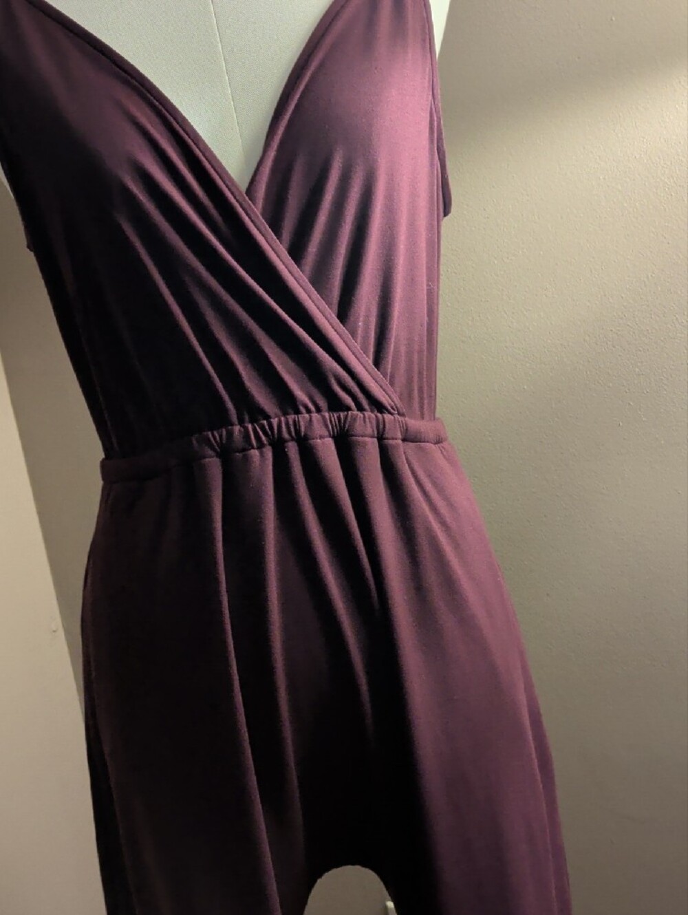 Spiritual Gangster Plum Wrap-Front Sleeveless Jumpsuit - Picture 10 of 12